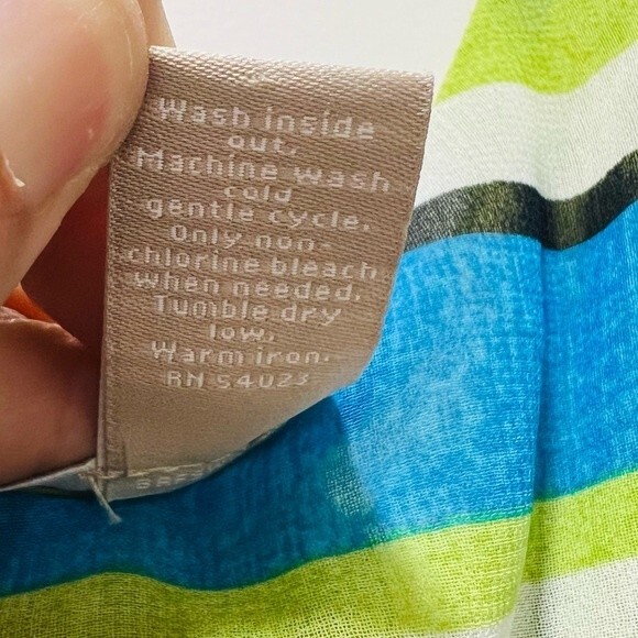 Banana Republic Blue Green Striped Maxi Sundress in Women's Size 2 - Picture 5 of 8